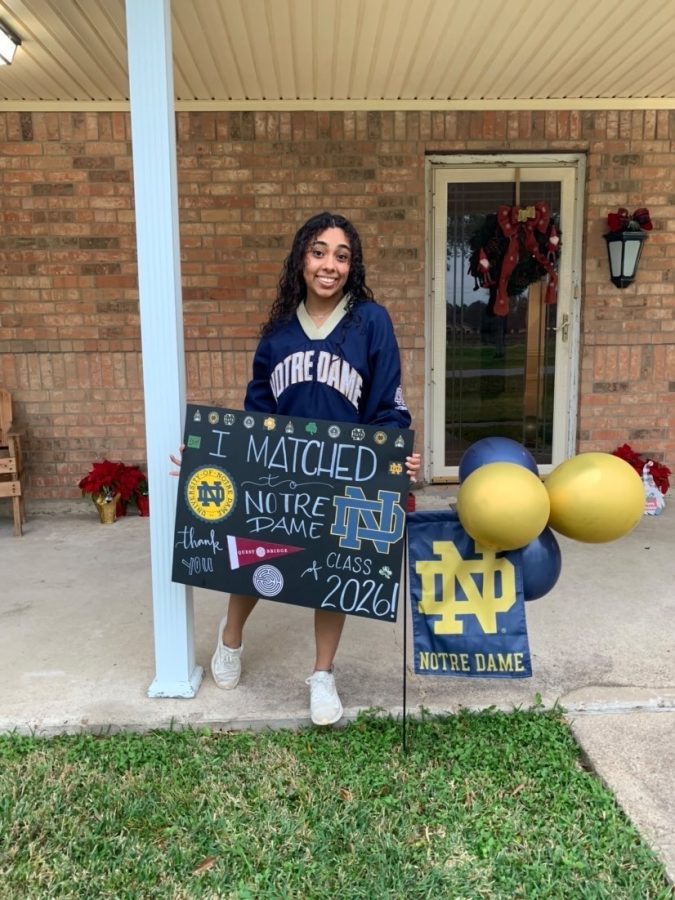 Senior Marcela Rodriguez matched with the University of Notre Dame